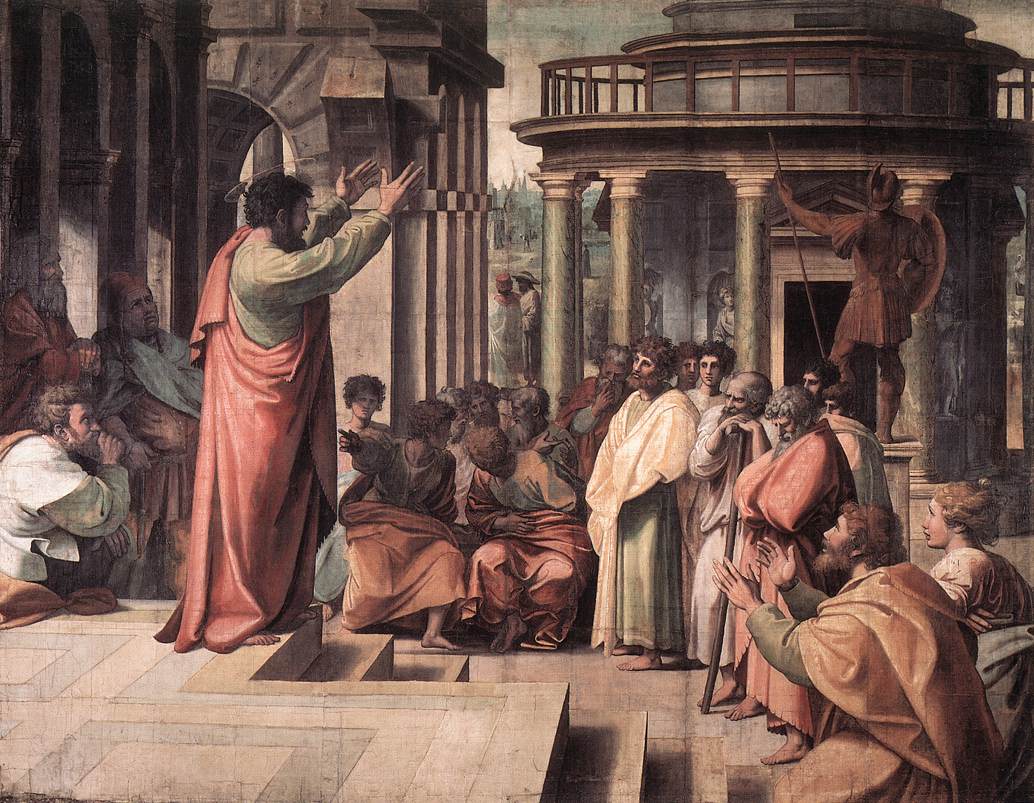 V&A_-_Raphael,_St_Paul_Preaching_in_Athens_(1515)